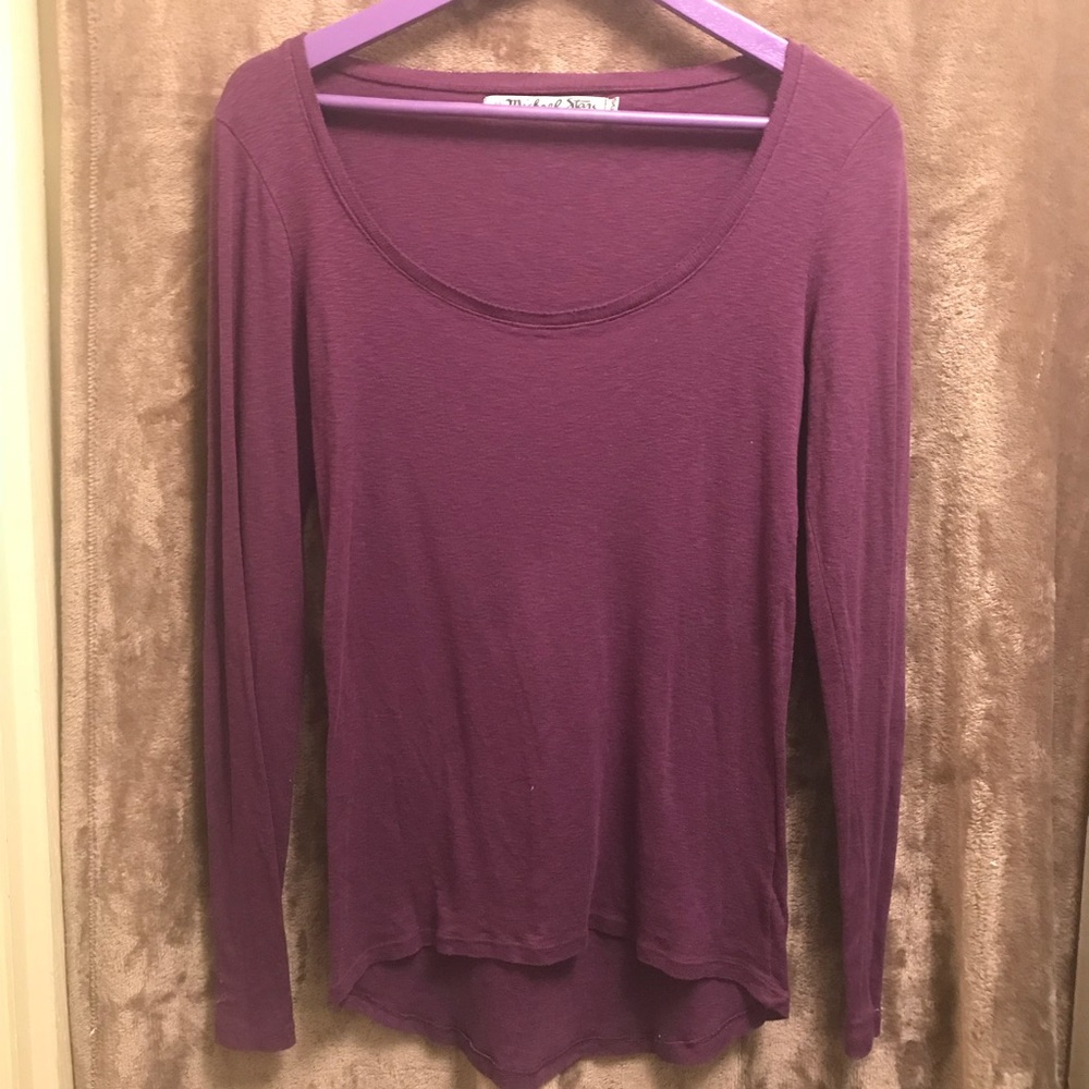 MICHAEL STARS PURPLE OS LONG-SLEEVE